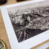 The Pyrenees mountain range, photographic plate printed in 1937