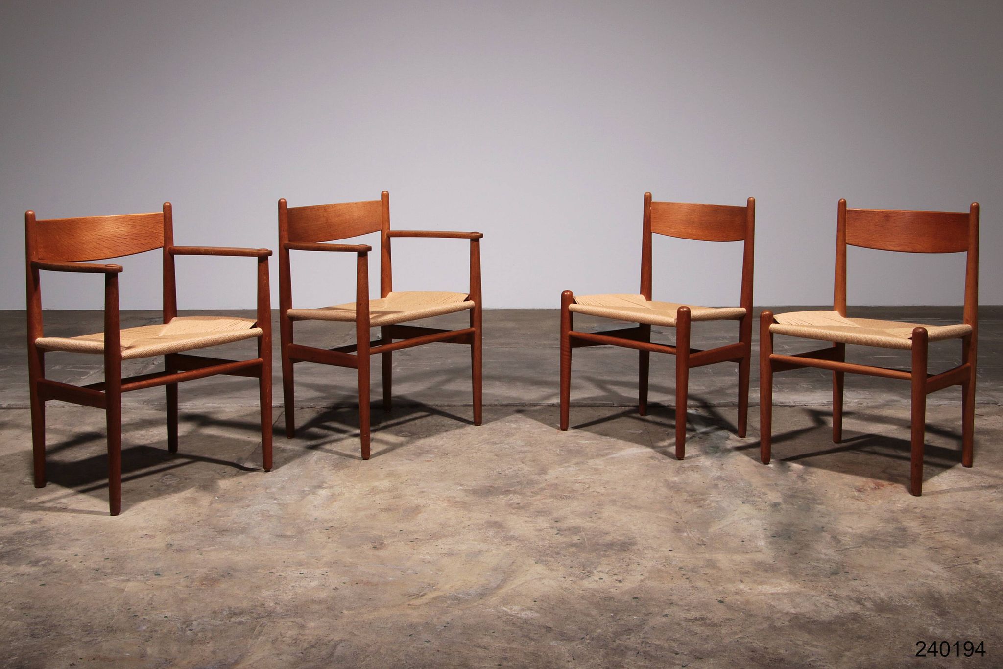 Chaises de salle à manger par Hans Wegner pour Carl Hansen & Søn, Danemark 2 CH37 et 2 CH36