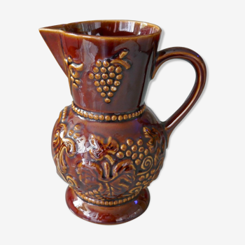 Large glazed earth pitcher