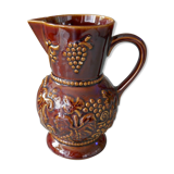 Glazed earthenware pitcher