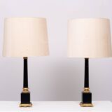pair Large Colum Table lamps by Loevsky & Loevsky USA 1970s