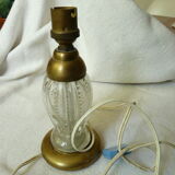 Lamp foot molded glass and brass