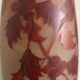 Pair of antique vases decorated with holly (early 20th century)