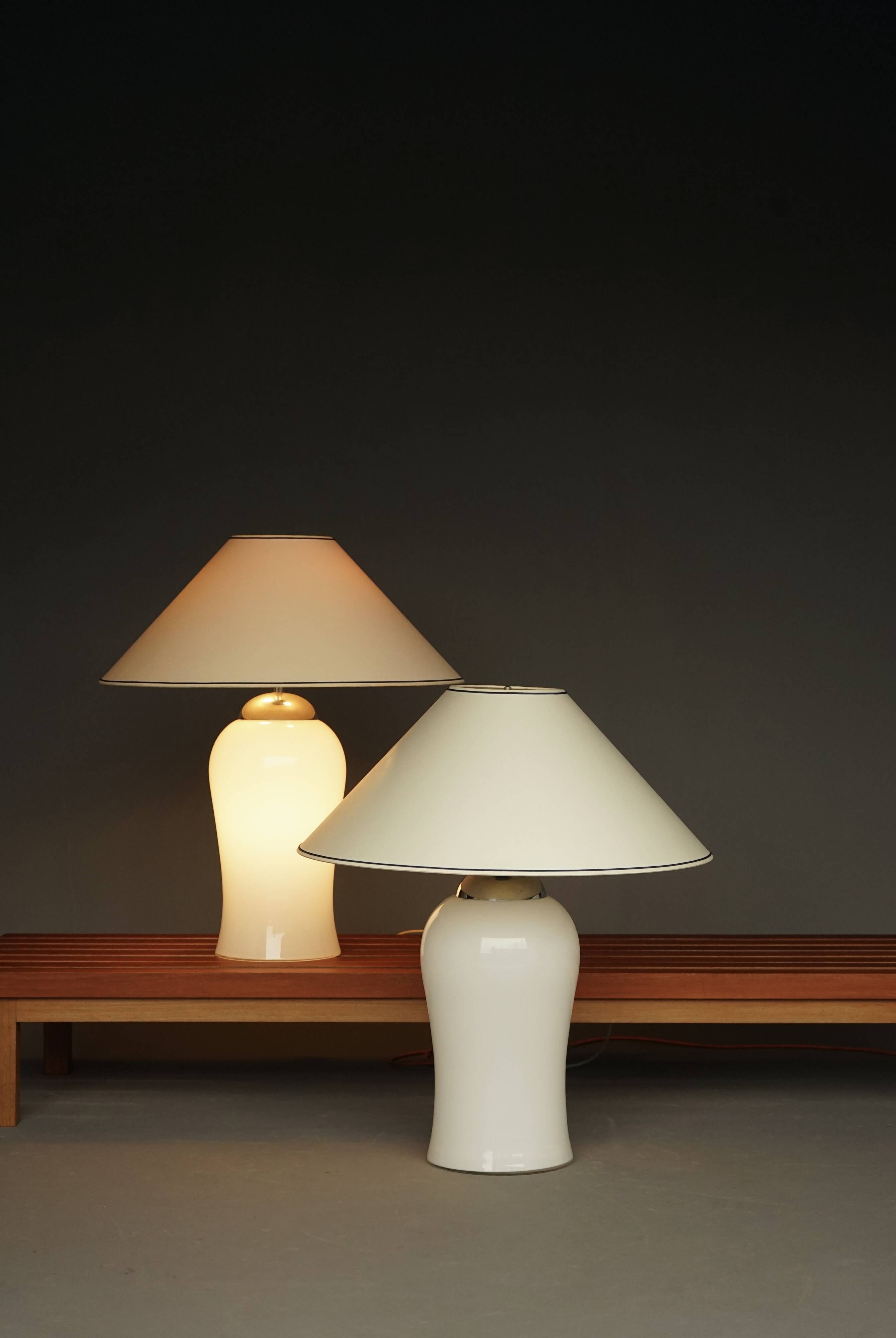 Murano Glass Table Lamps Model Tschung by Ingo Maurer for M Design, 1970s
