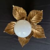Wall lamp or ceiling lamp golden flower