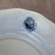 Antique English plate BWM & Co – Rose & Ivy pattern – registered 1868 – blue and black decoration.