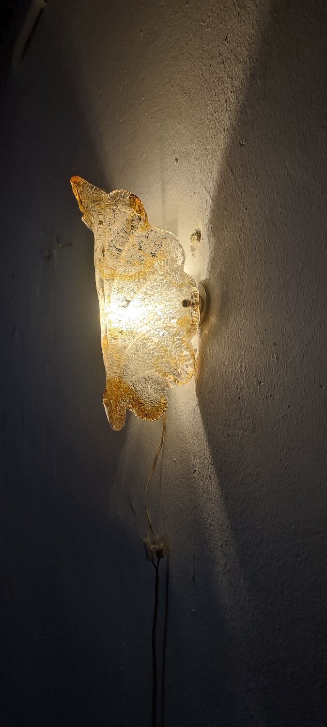 Murano glass wall light. Italy, 1960s.