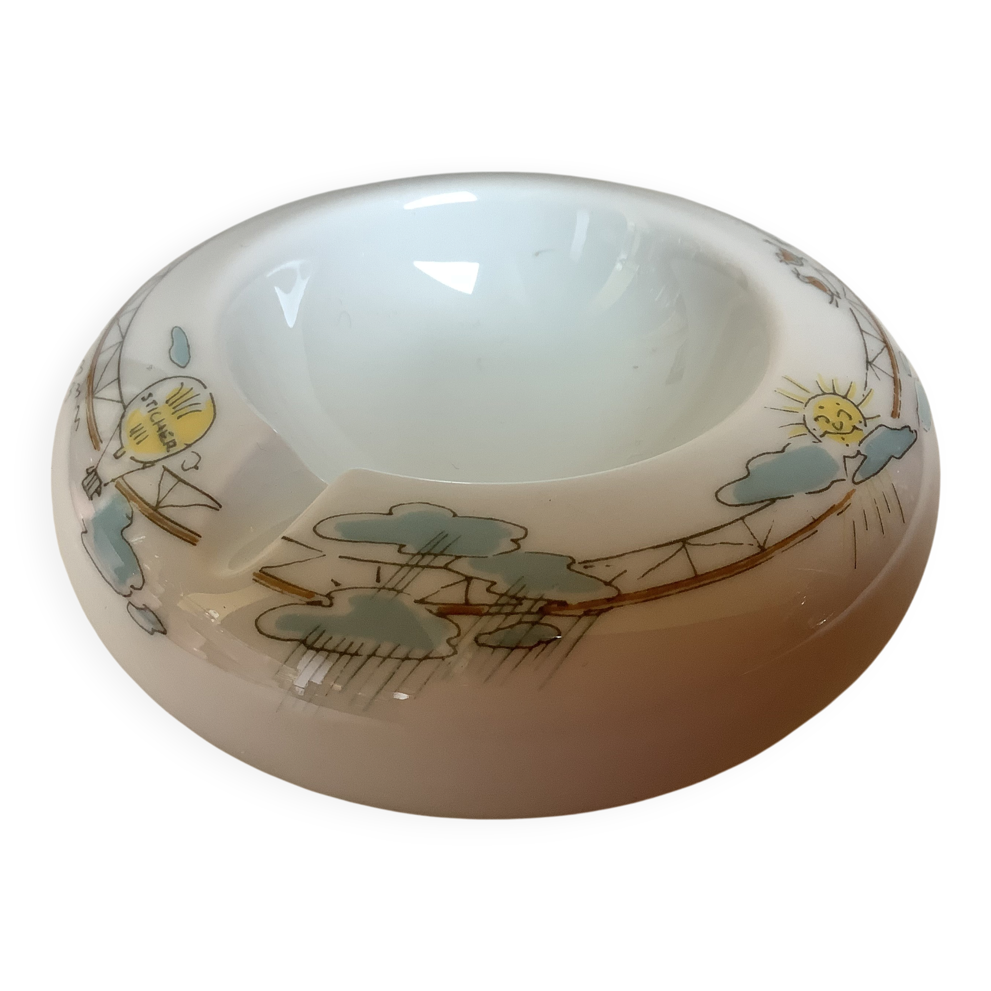 Bowl, ring holder, ashtray, sun, hot air balloon, Arzberg.