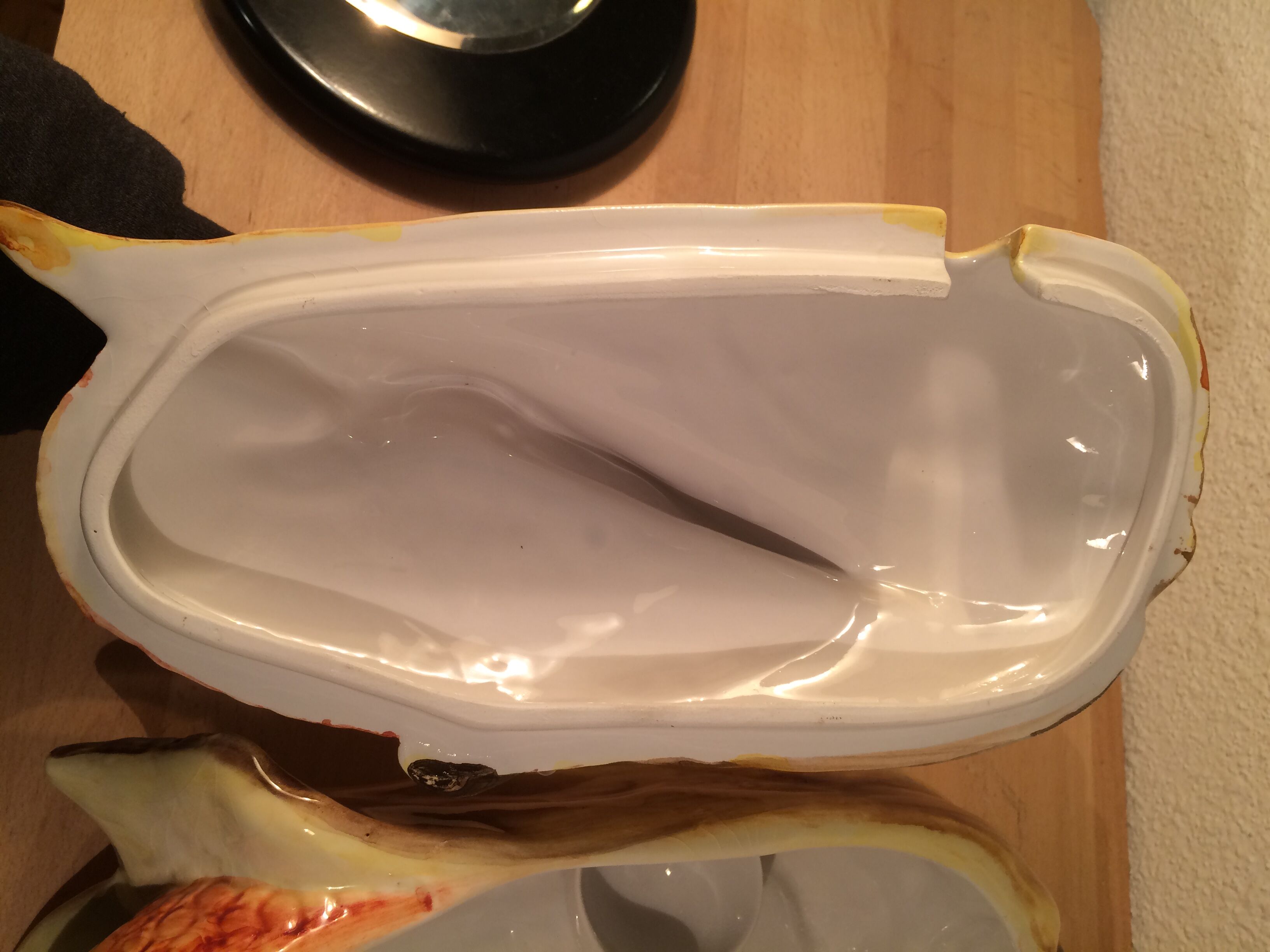 Soup cob of ceramic corn slurry vintage