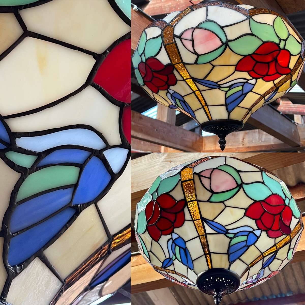 Tiffany-style glass pendant light