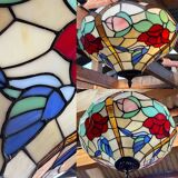 Tiffany-style glass pendant light