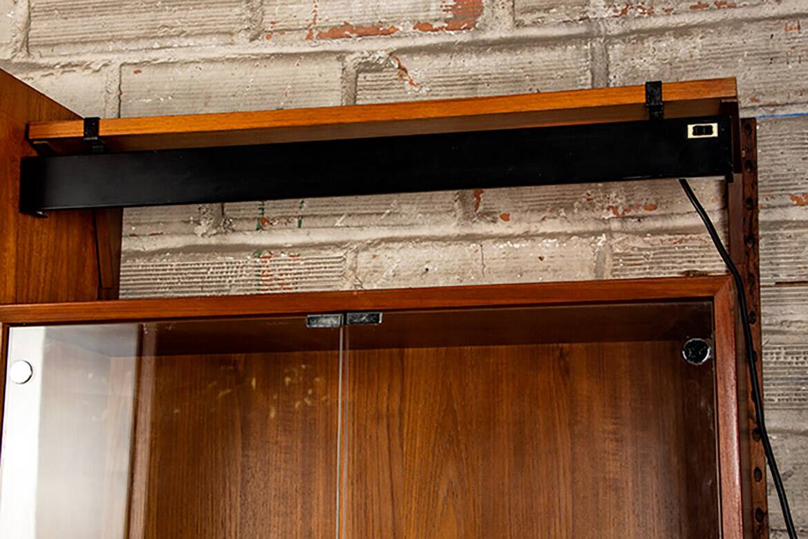 A Danish modular teak shelf, Poul Cadovius for Cado 1960 - 160 cm.