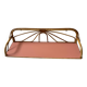 1960s rattan shelf with terracotta top