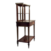 Bonheur du jour in mahogany and brass inlay, late 18th century