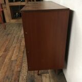 Plain color shoe cabinet of the 50s with compass feet