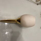 Pink Opaline Glass Brass Sconces Set of 2 1960’s