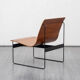 Wooden and metal design armchair, Gonter Renkel, Rego Möbel