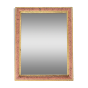 Miroir ancien en bois, - rose