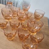 Set of 23 vintage 50s rosaline glasses