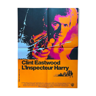 Affiche cinéma originale "L'Inspecteur Harry" Clint Eastwood 60x80cm 1971