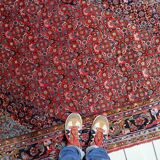 Antique Persian Bidjar handmade rug 7.5' x 10.11' 1920s - 1C1210