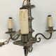Chandelier 3 branches in brass tin color
