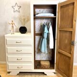 Beige asymmetrical cabinet
