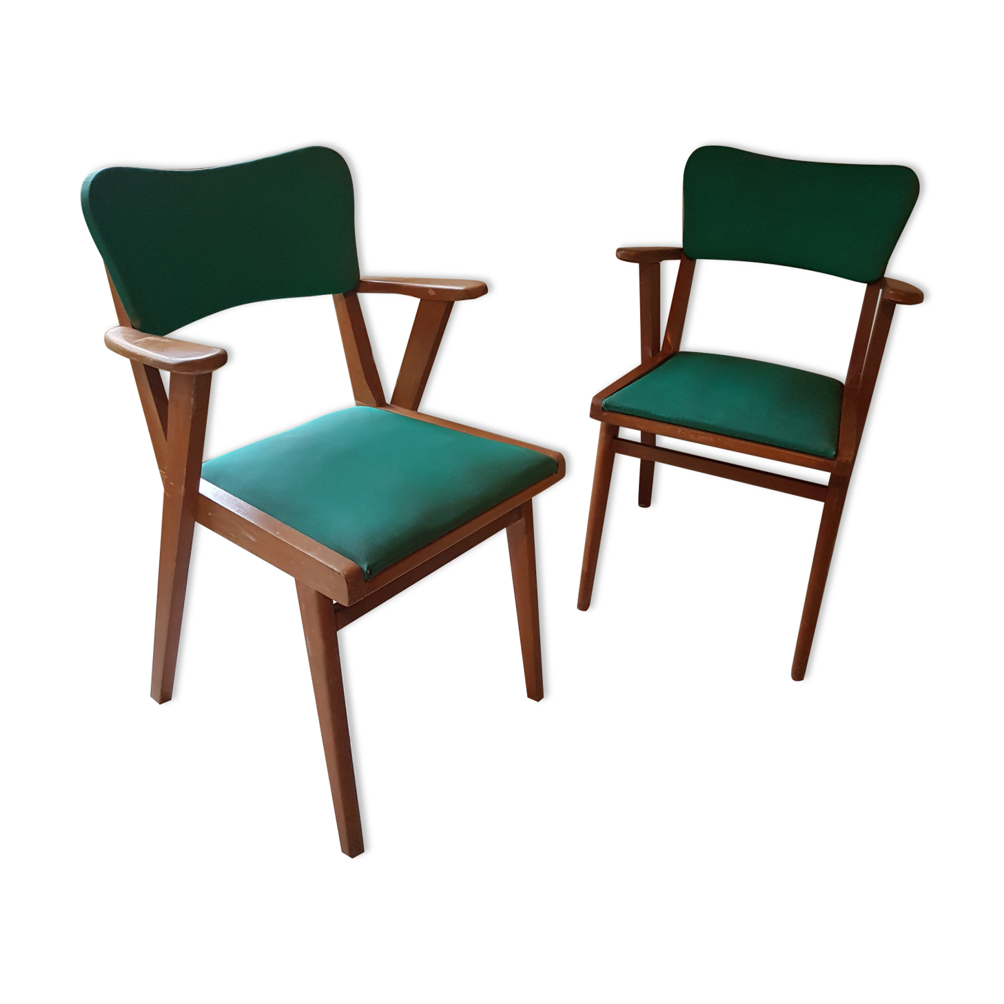 2 chairs year 60 french design