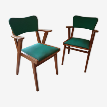 2 chaises année 60 design français