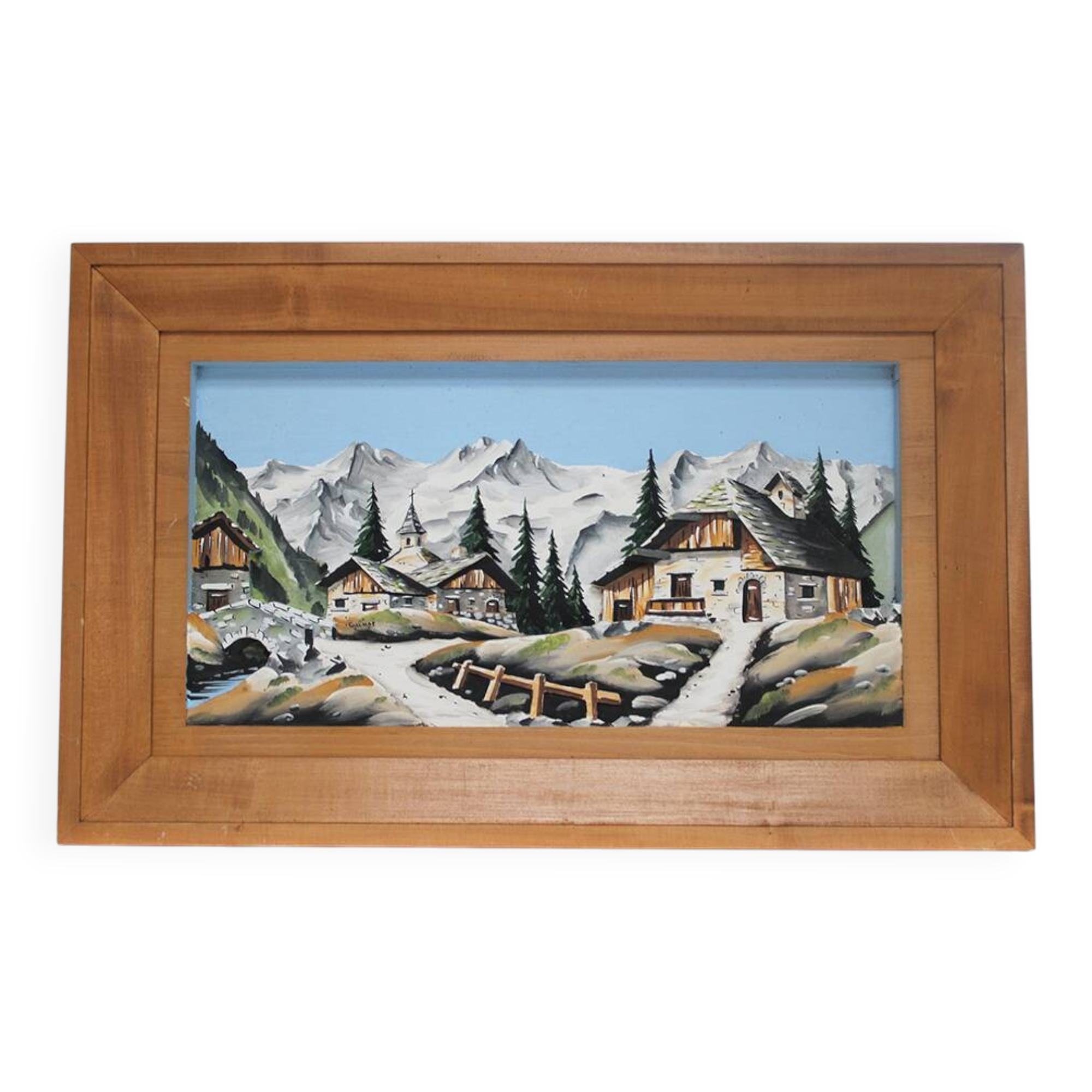 Relief map The village in the mountain