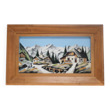 Relief map The village in the mountain