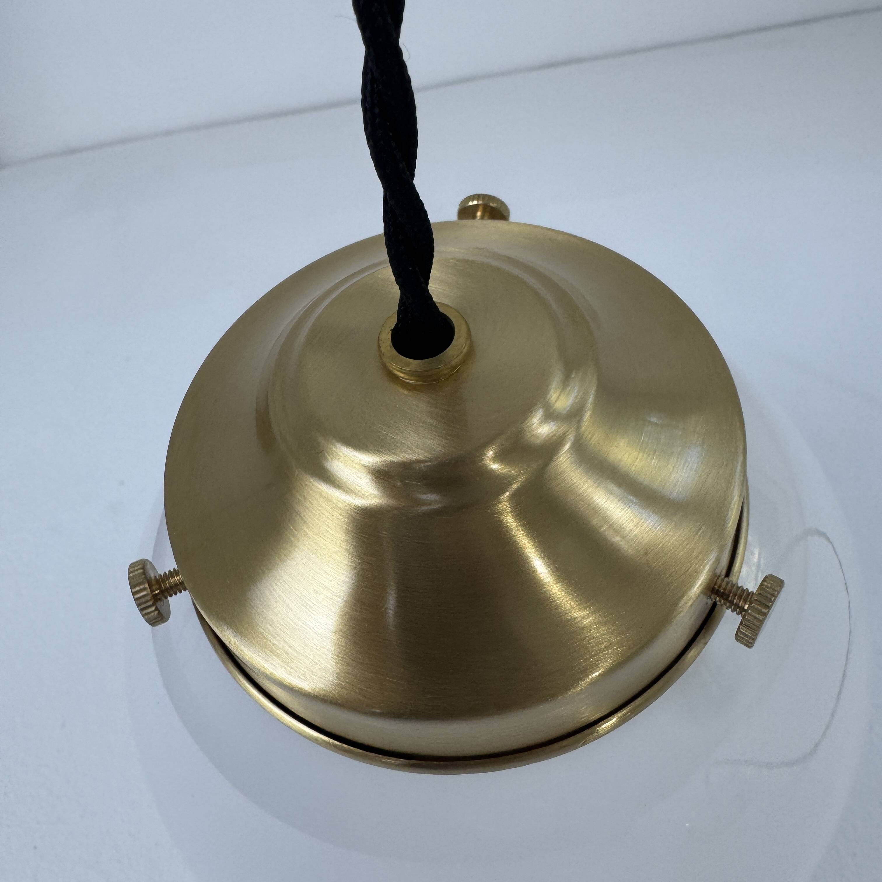 Pair of vintage opaline pendants