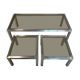 70s design brushed steel coffee table and nesting tables