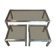70s design brushed steel coffee table and nesting tables