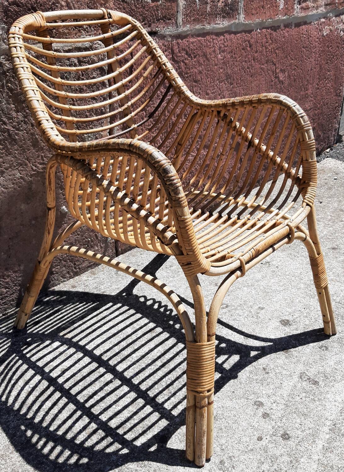 Rattan armchair (60s/70s)