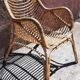 Rattan armchair (60s/70s)