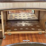 English art deco oak bar