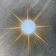 Large vintage metal mirror sun chaty Vallauris Ø 90 cm