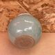 Antique vintage grey beige glazed stoneware ball vase