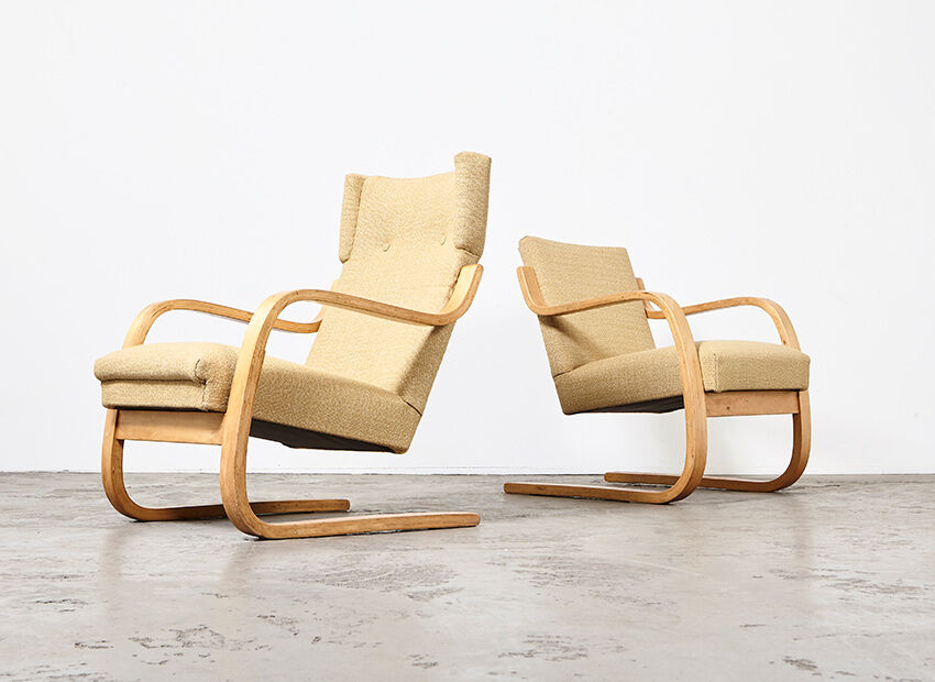 Armchairs model 401& 402 by Alvar Aalto for Artek 1940