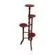Porte pot en bois laqué rouge
