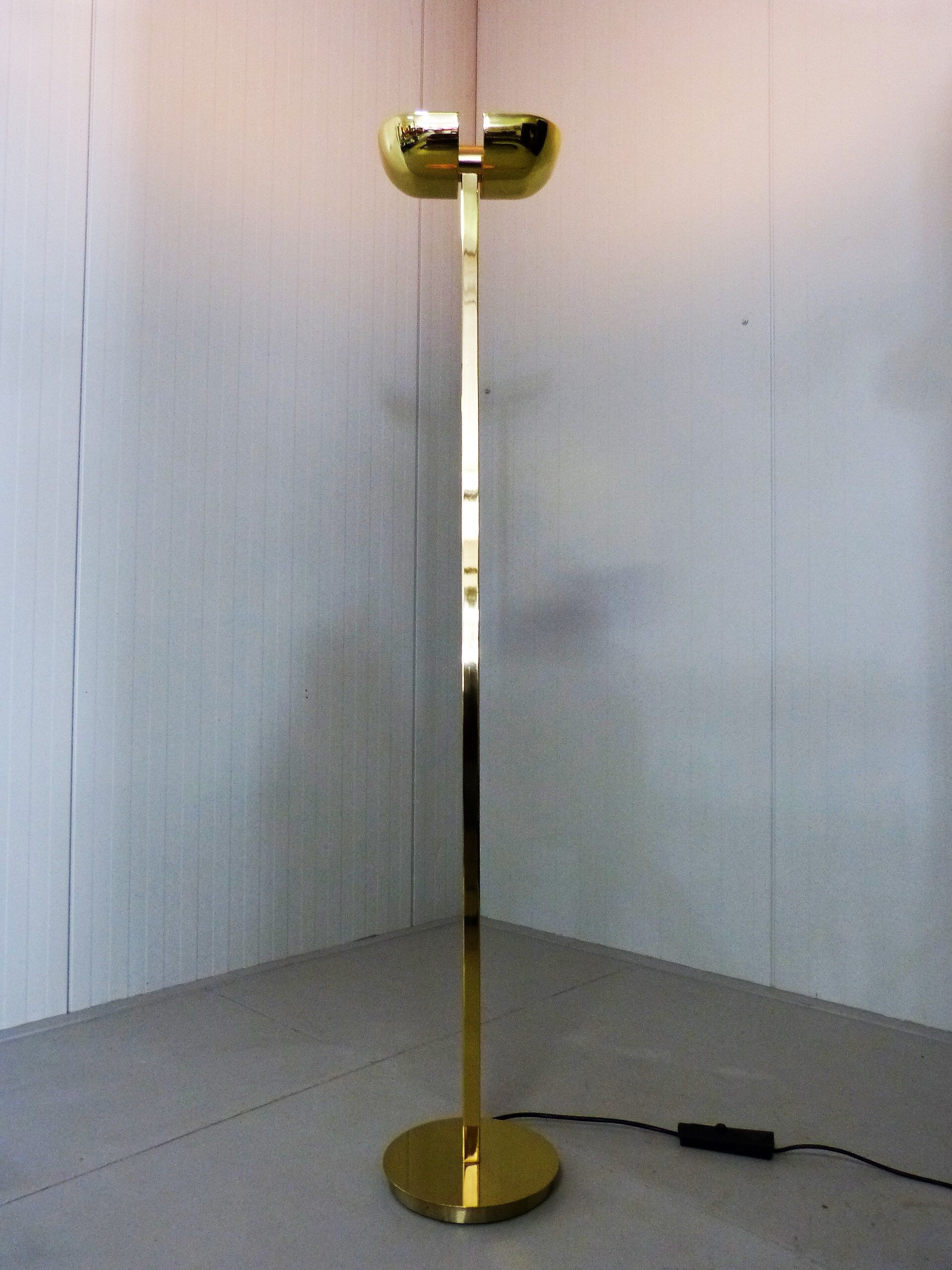 Brass floor lamp by Lumi italy 1970