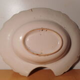 Plat à barbe ancien en faience du sud de la France 18 siècle en camaieu jaune