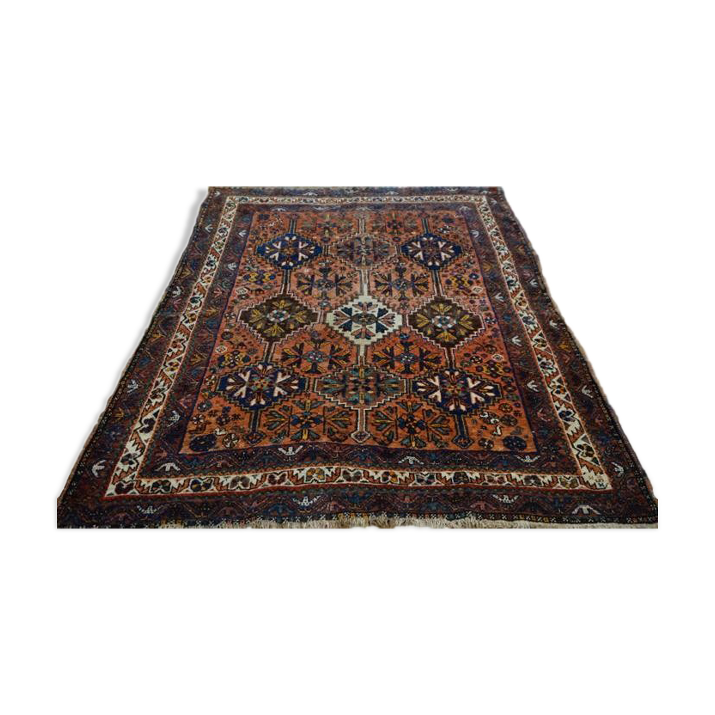 Carpet persian shiraz old, Iran, 158x197cm, around 1930