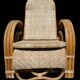 Vintage Rattan and Bamboo Chaise Longue from the 60s Italy