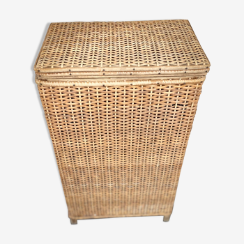 Large vintage rattan basket