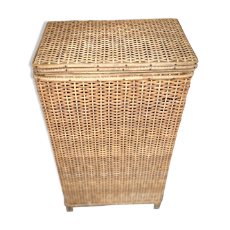 Large vintage rattan basket