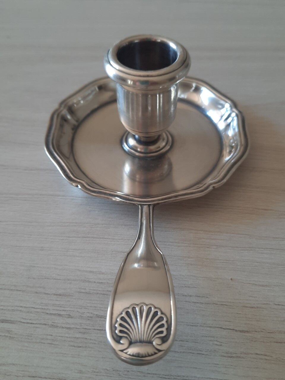 Christofle silver metal candle holder