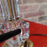 Bedside lamp in art deco glass