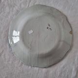 Assiette antique française en céramique de Saint-Cement de 1800 Blason de